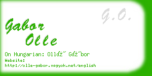 gabor olle business card